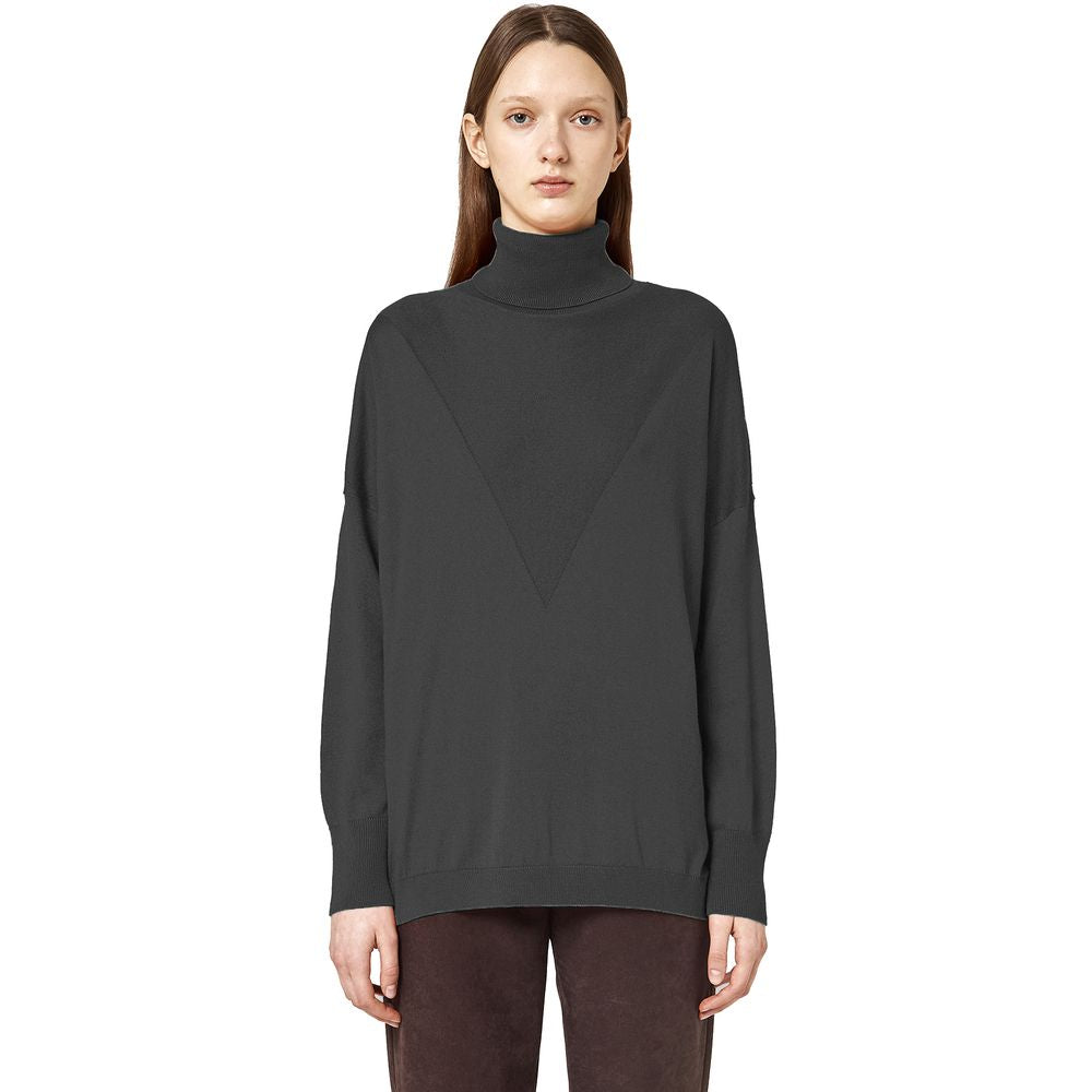 Alpha Studio Gray Silk Sweater $676.00 Alpha Studio Luzworld