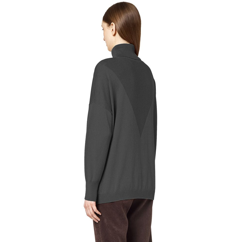 Alpha Studio Gray Silk Sweater $676.00 Alpha Studio Luzworld