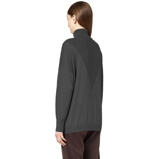 Alpha Studio Gray Silk Sweater $676.00 Alpha Studio Luzworld