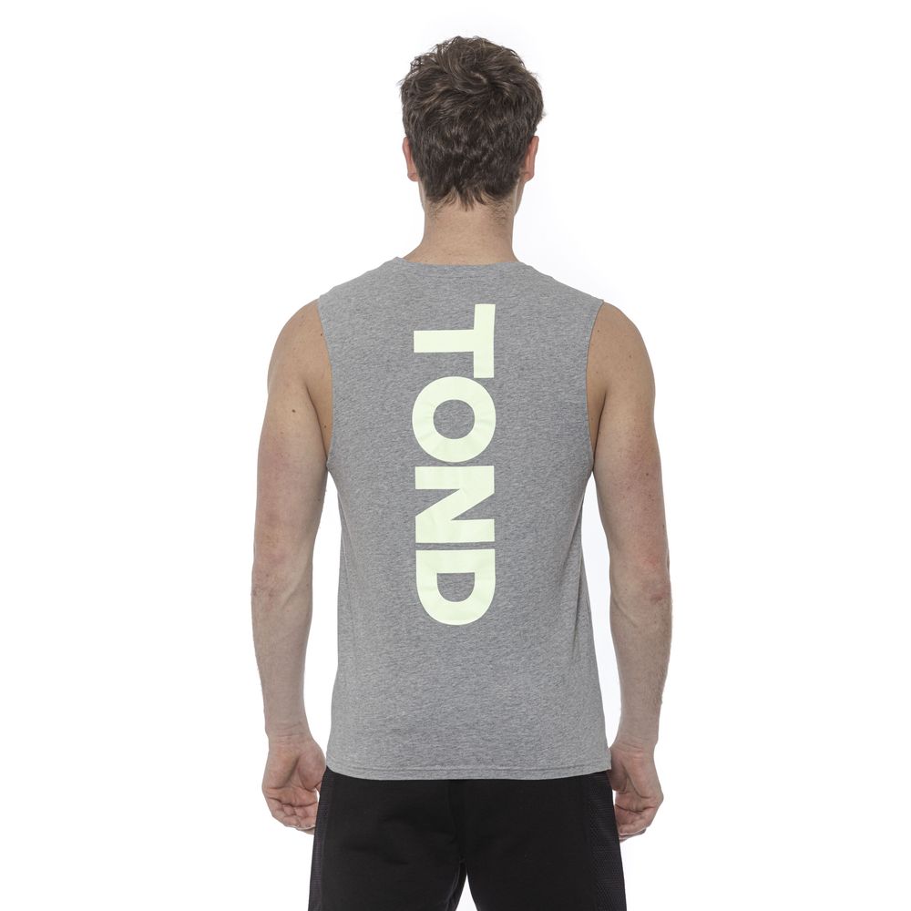 Tond Gray Cotton Men Tank Top $134.00 Tond Luzworld