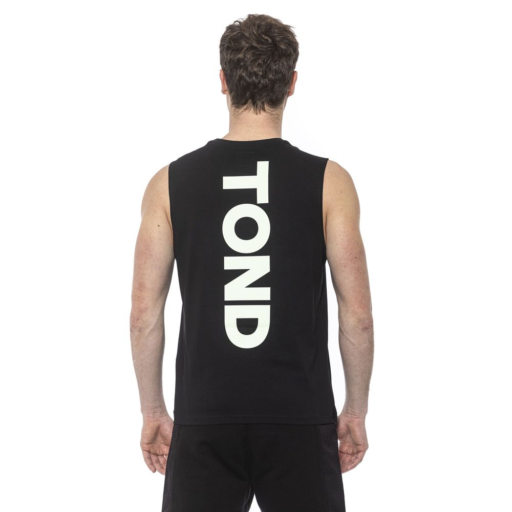 Tond Black Cotton Men Tank Top $134.00 Tond Luzworld