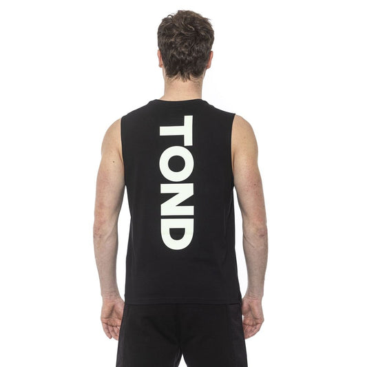 Tond Black Cotton Men Tank Top $134.00 Tond Luzworld
