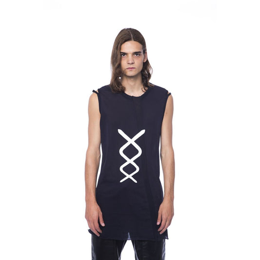 Nicolo Tonetto Black Cotton Men Tank Top $240.00 Nicolo Tonetto Luzworld
