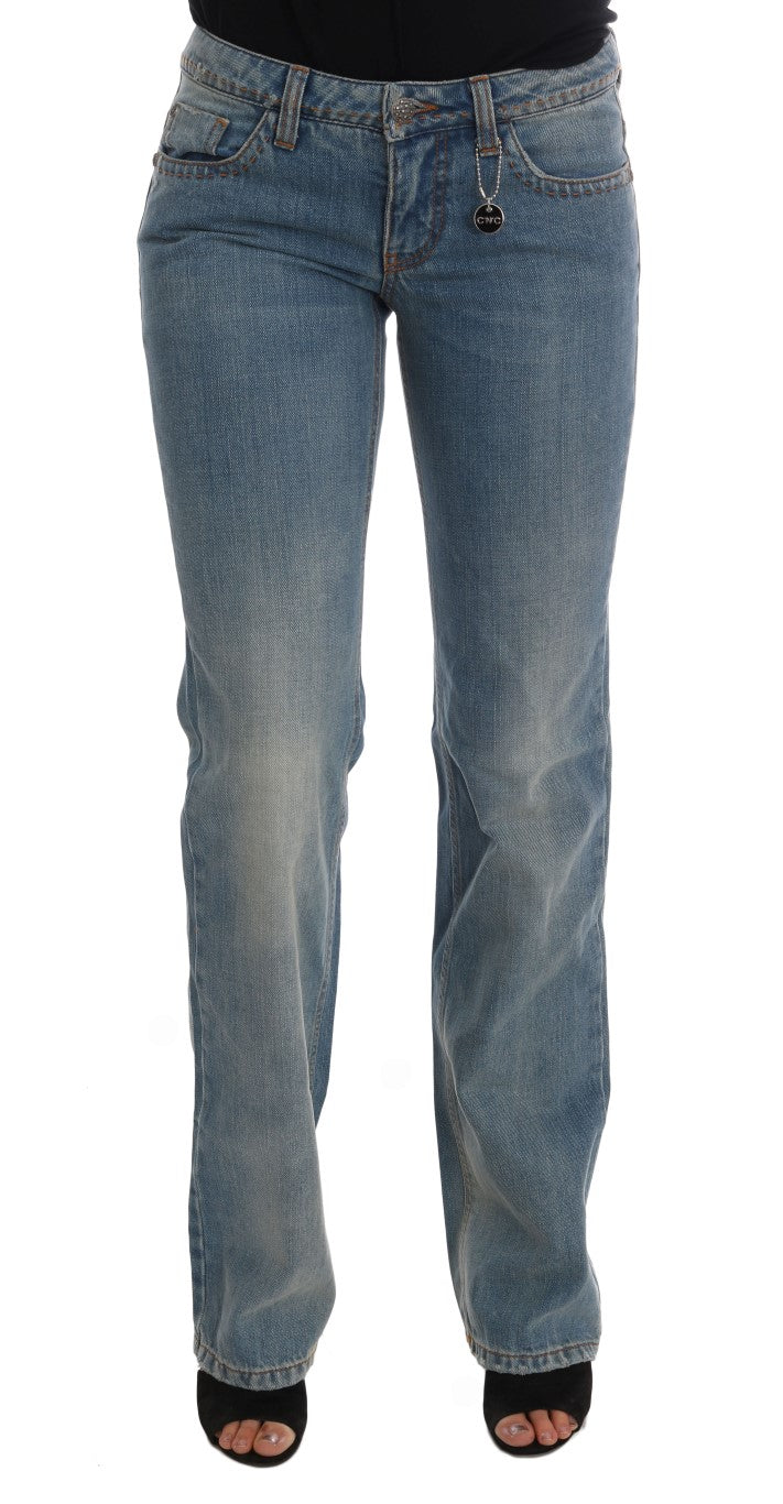 Costume National Blue Wash Cotton Classic Jeans $537.00 Costume National Luzworld