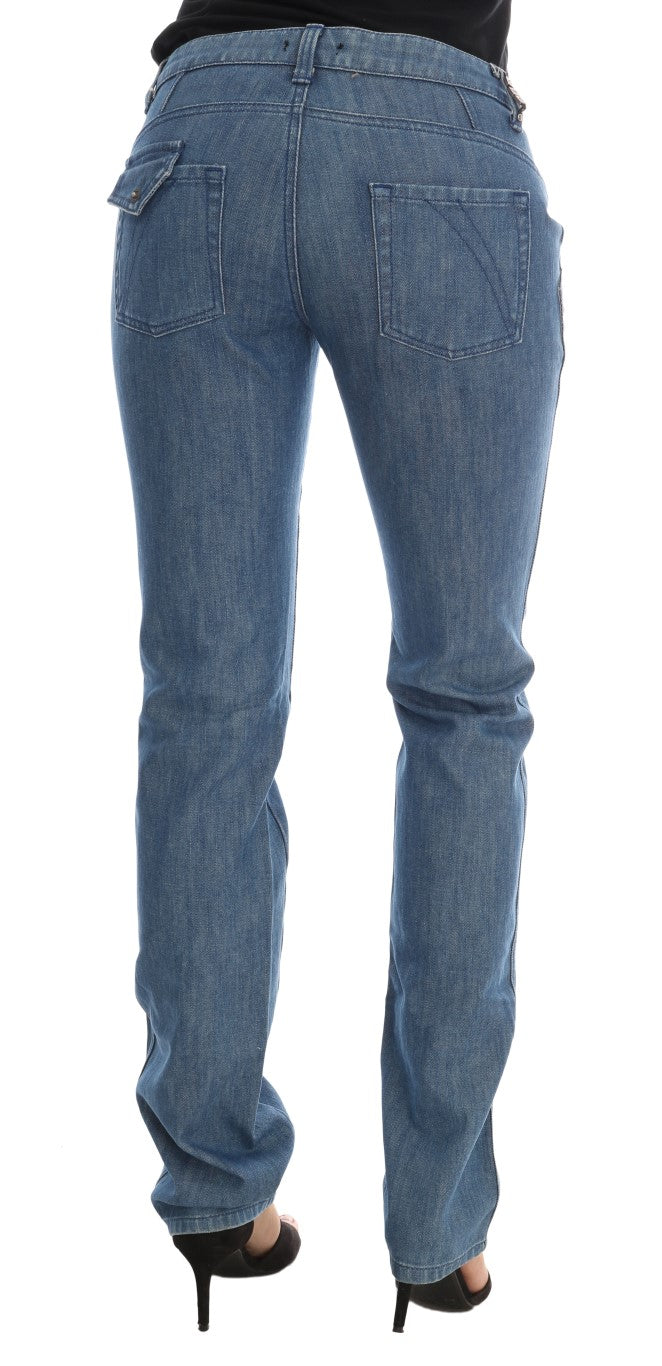 Costume National Blue Wash Cotton Slim Denim Jeans $537.00 Costume National Luzworld