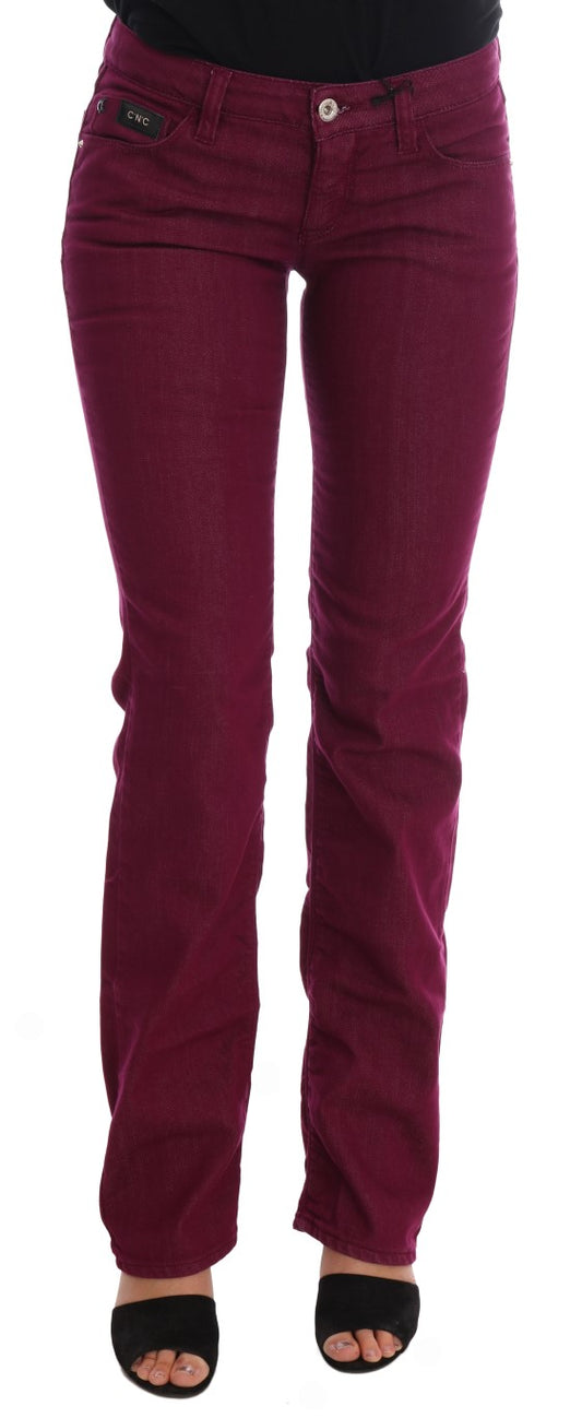 Costume National Red Wash Cotton Stretch Denim Jeans $537.00 Costume National Luzworld
