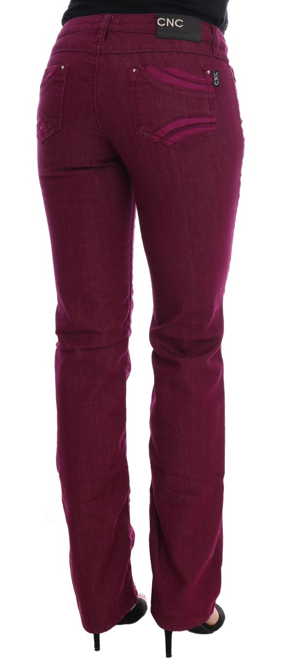 Costume National Red Wash Cotton Stretch Denim Jeans $537.00 Costume National Luzworld