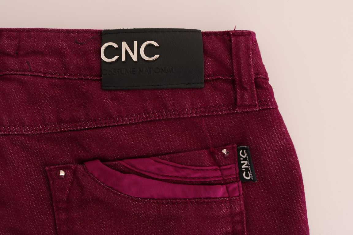 Costume National Red Wash Cotton Stretch Denim Jeans $537.00 Costume National Luzworld