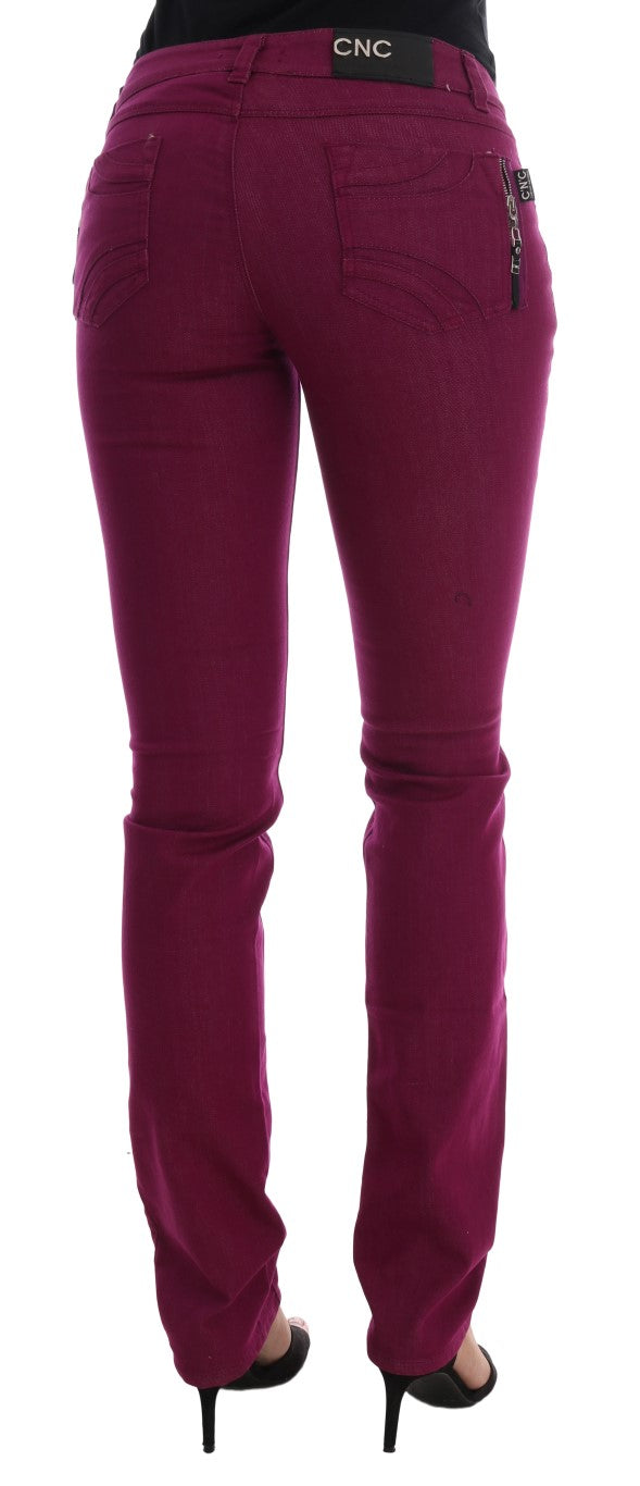 Costume National Purple Cotton Stretch Slim Denim Jeans $537.00 Costume National Luzworld