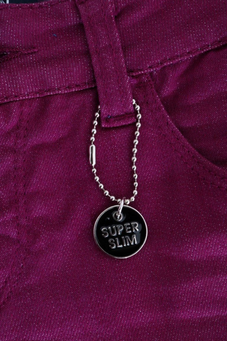 Costume National Purple Cotton Stretch Slim Denim Jeans $537.00 Costume National Luzworld