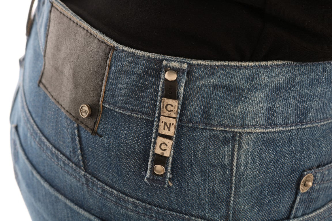 Costume National Blue Wash Cotton Boyfriend Fit Jeans $537.00 Costume National Luzworld