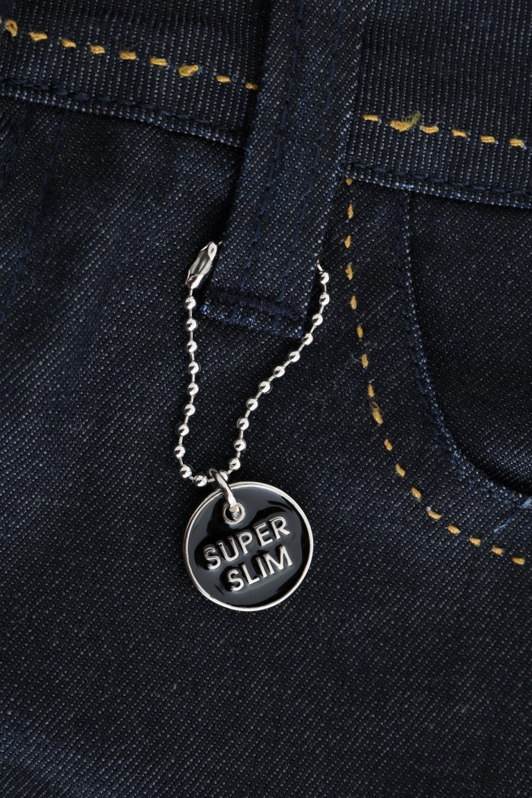 Costume National Blue Cotton Stretch Slim Fit Jeans $537.00 Costume National Luzworld