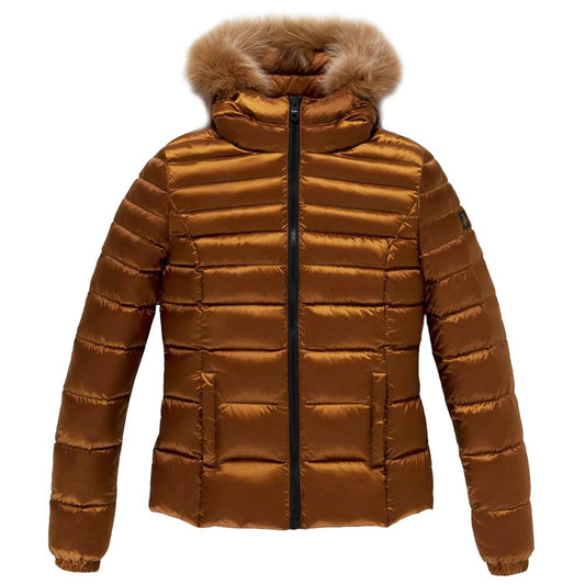 Refrigiwear Orange Nylon Women Jacket $682.00 Refrigiwear Luzworld