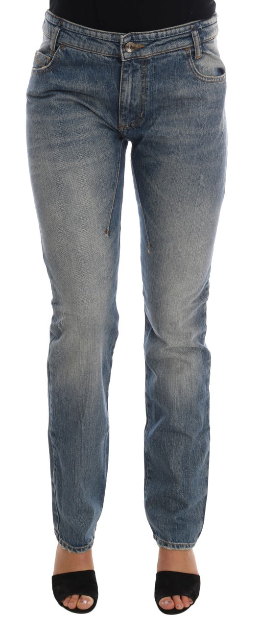 Costume National Blue Cotton Stretch Denim Jeans $537.00 Costume National Luzworld