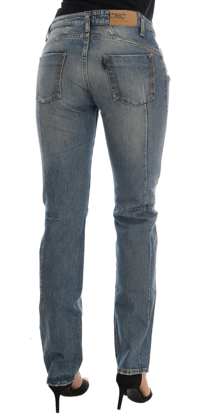 Costume National Blue Cotton Stretch Denim Jeans $537.00 Costume National Luzworld