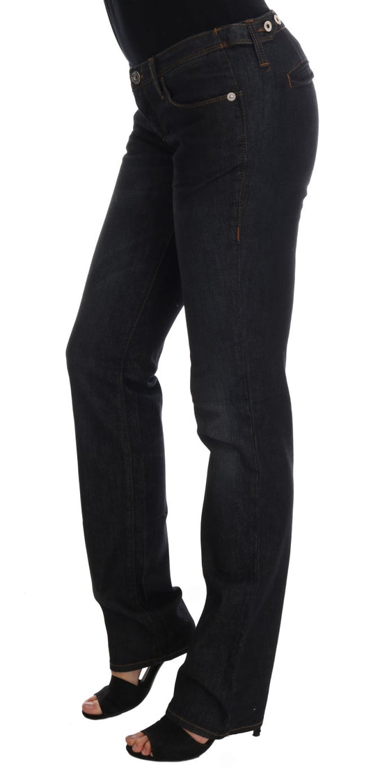 Costume National Dark Blue Cotton Slim Fit Jeans $537.00 Costume National Luzworld