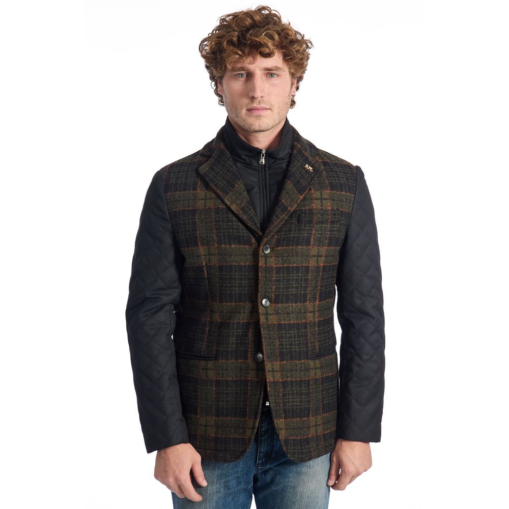 Roberto Pepe Luxury Brown Wool Men's Jacket