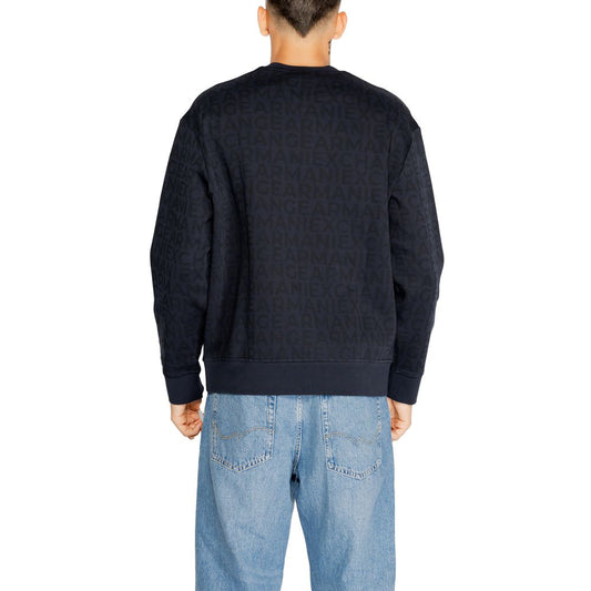 Armani Exchange Blue Cotton Sweatshirt $243.00 Armani Exchange Luzworld