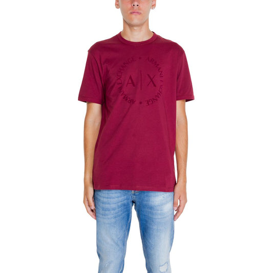 Armani Exchange Bordeaux Cotton T-Shirt $139.00 Armani Exchange Luzworld