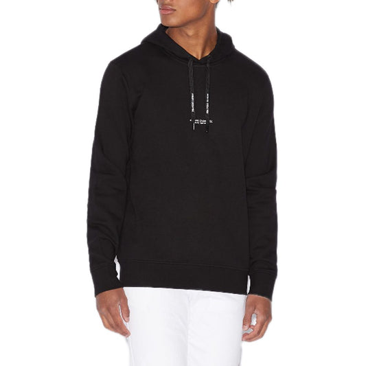Armani Exchange Black Cotton Hoody $228.00 Armani Exchange Luzworld