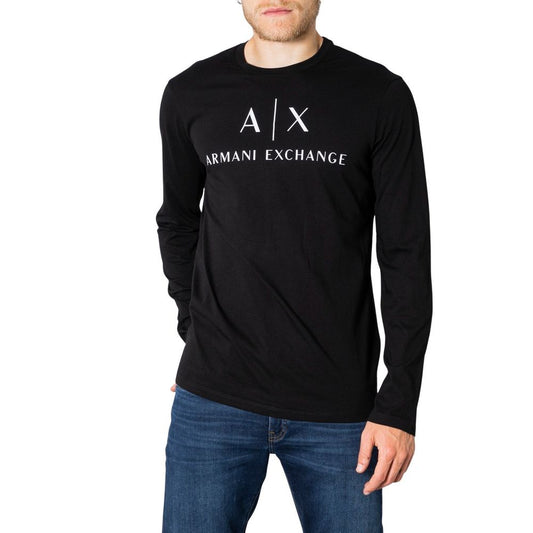 Armani Exchange Black Cotton Long Sleeve $155.00 Armani Exchange Luzworld