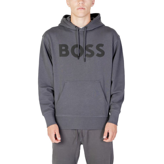 Hugo Boss Gray Cotton Hoody $264.00 Hugo Boss Luzworld