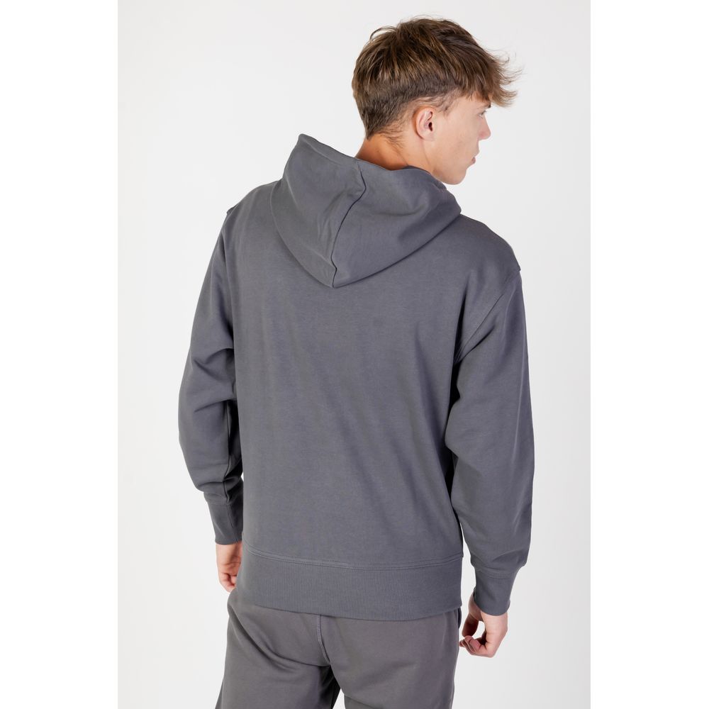 Hugo Boss Gray Cotton Hoody $264.00 Hugo Boss Luzworld