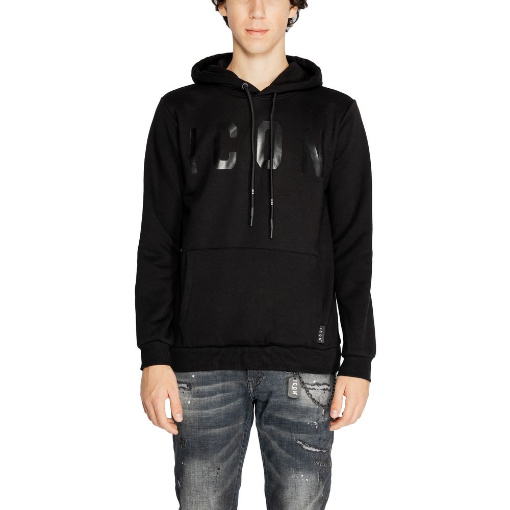 Icon Black Cotton Hoody $175.00 Icon Luzworld