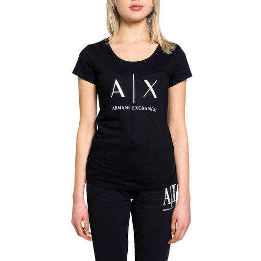 Armani Exchange Black Cotton T-Shirt $145.00 Armani Exchange Luzworld