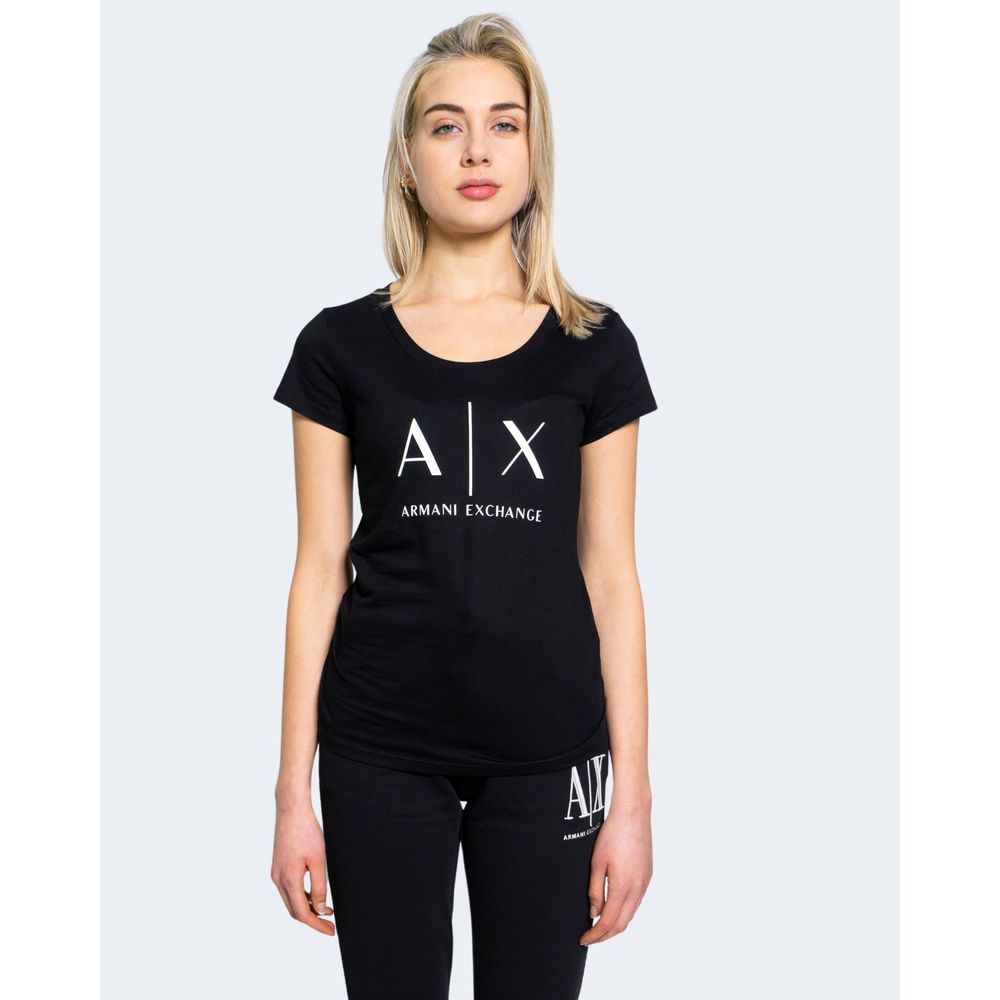 Armani Exchange Black Cotton T-Shirt $145.00 Armani Exchange Luzworld