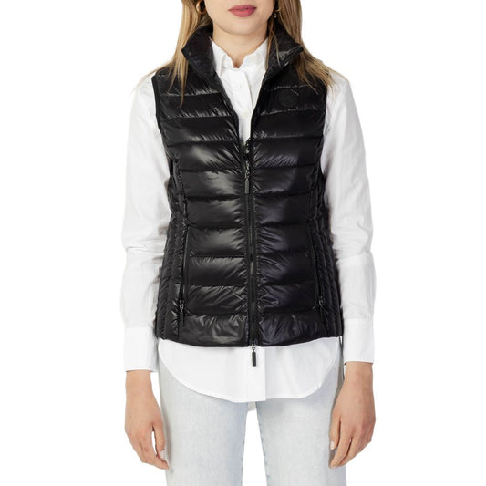 Armani Exchange Black Polyester Sleveless Jacket $282.00 Armani Exchange Luzworld