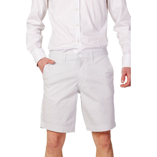 Armani Exchange White Cotton Bermuda $198.00 Armani Exchange Luzworld