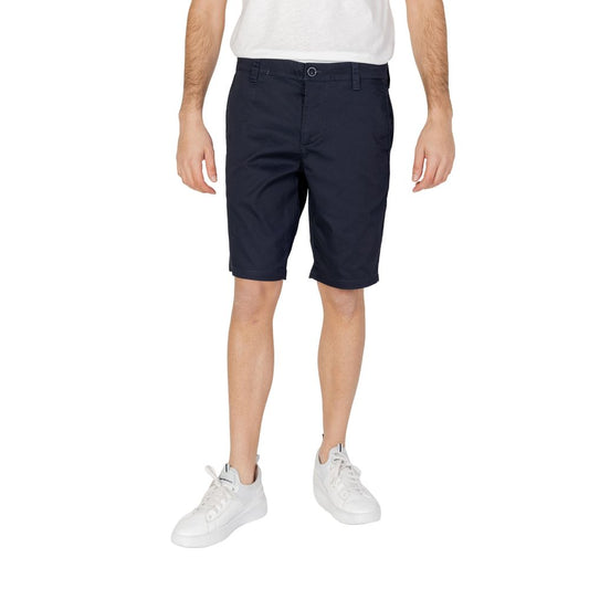 Armani Exchange Blue Cotton Bermuda $205.00 Armani Exchange Luzworld
