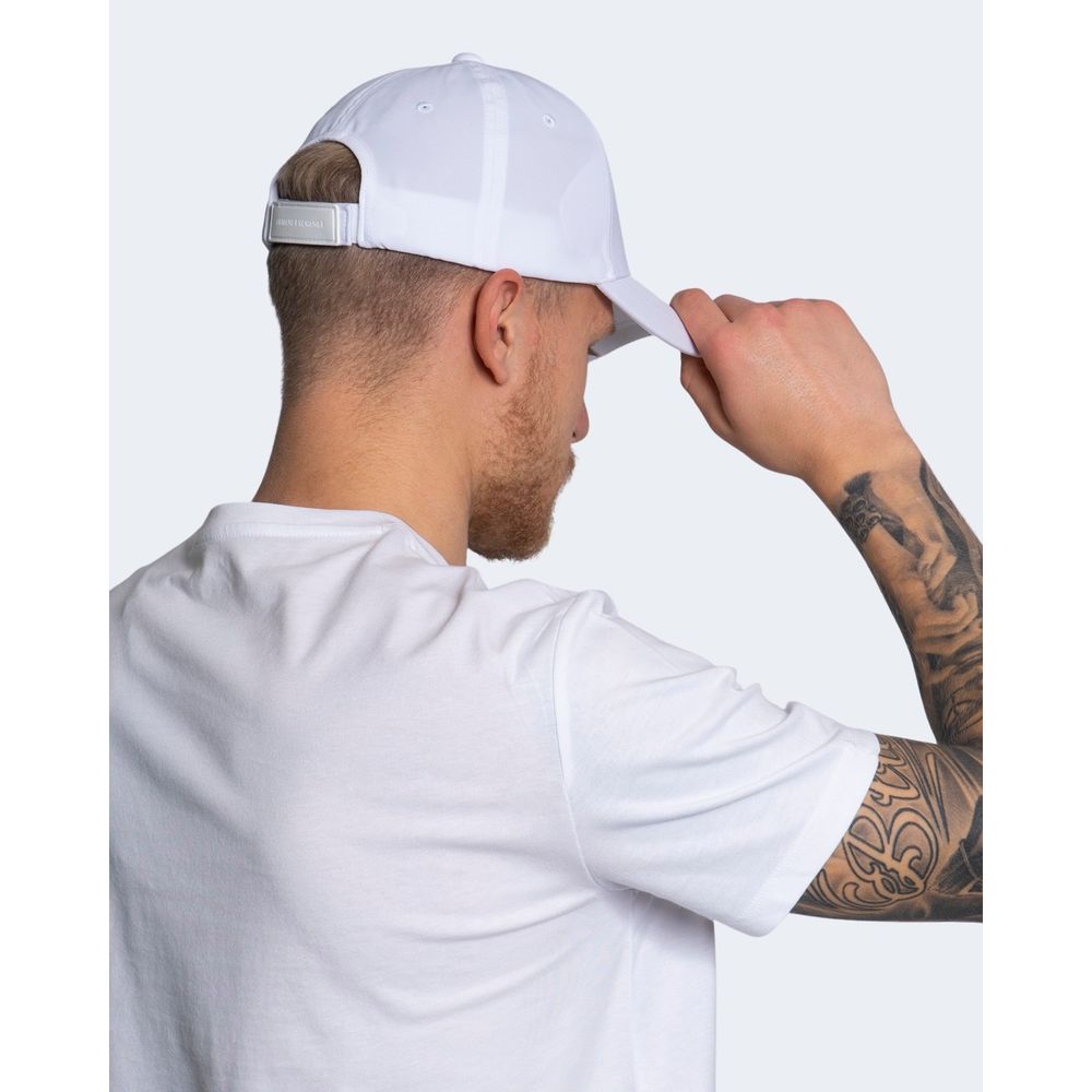 Armani Exchange White Cotton Caps Baseball Hat $153.00 Armani Exchange Luzworld