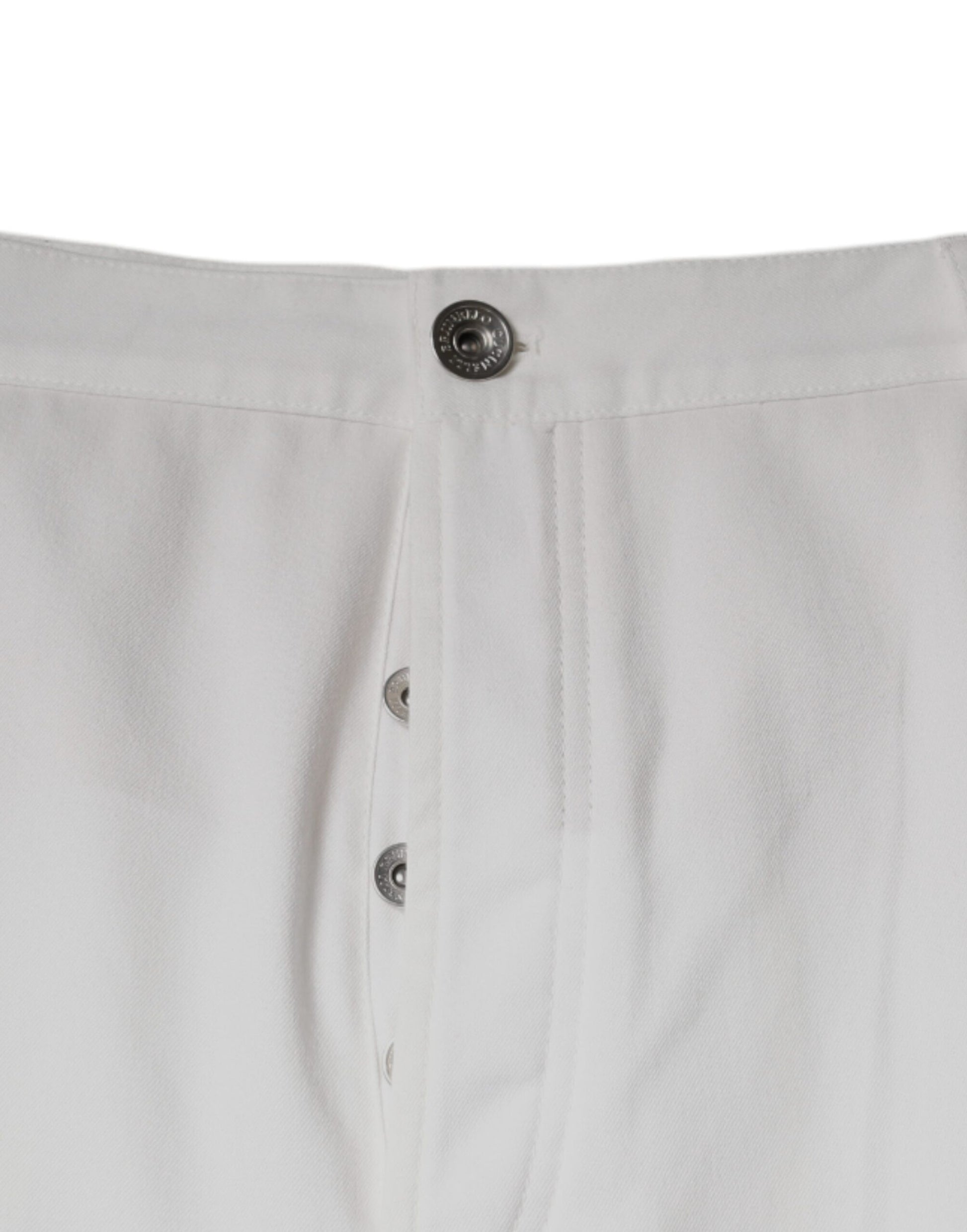 Brunello Cucinelli White Cotton Men Dress Tapered Pants $2017.00 Brunello Cucinelli Luzworld