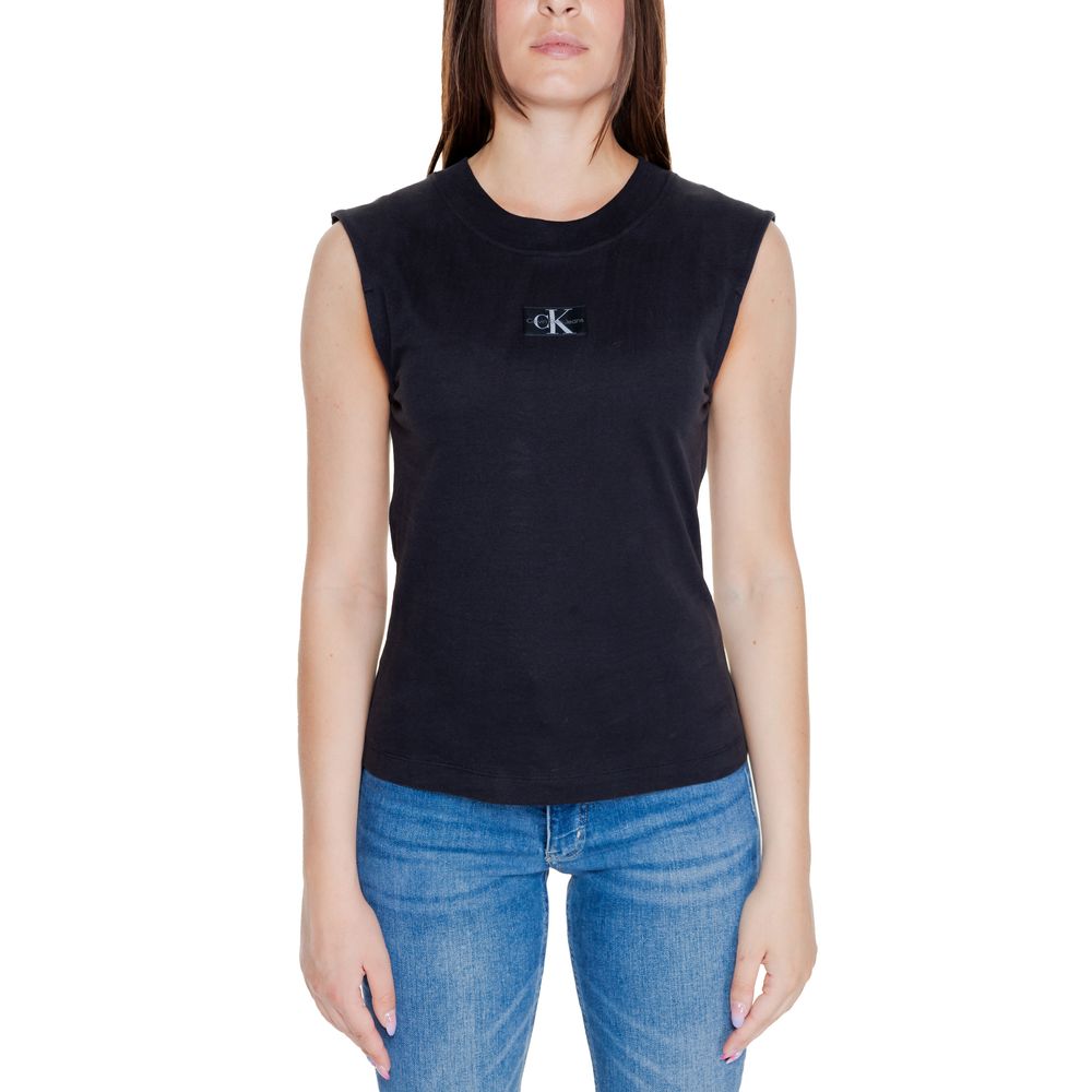 Calvin Klein Jeans Black Cotton T-Shirt $155.00 Calvin Klein Jeans Luzworld