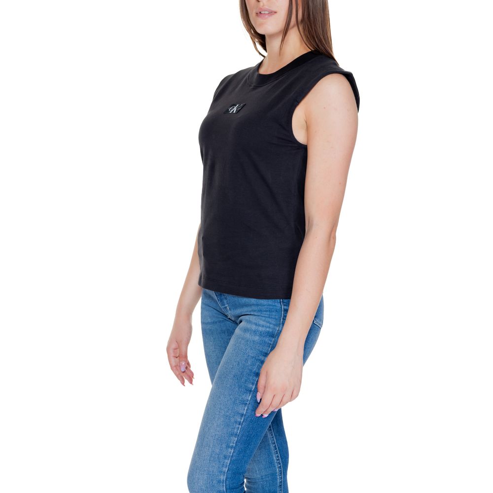 Calvin Klein Jeans Black Cotton T-Shirt $155.00 Calvin Klein Jeans Luzworld