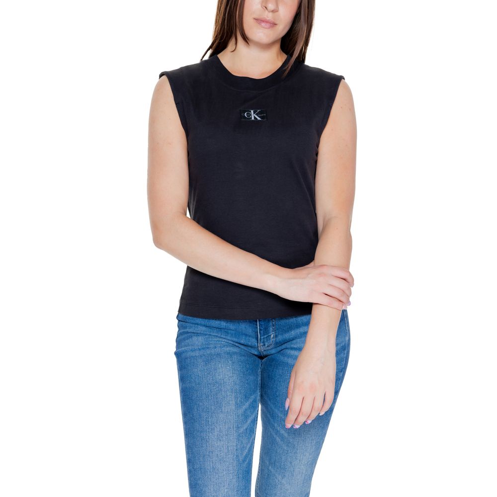 Calvin Klein Jeans Black Cotton T-Shirt $155.00 Calvin Klein Jeans Luzworld