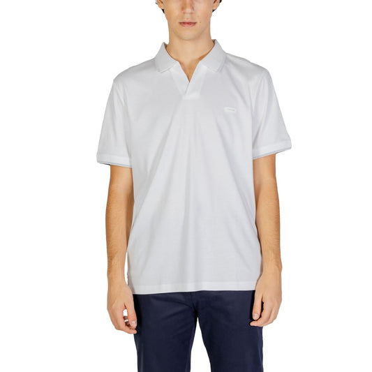 Calvin Klein Jeans White Cotton Polo Shirt $198.00 Calvin Klein Jeans Luzworld