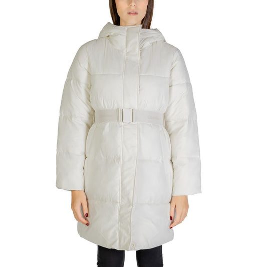 Calvin Klein Jeans Cream Nylon Jackets & Coat $670.00 Calvin Klein Jeans Luzworld