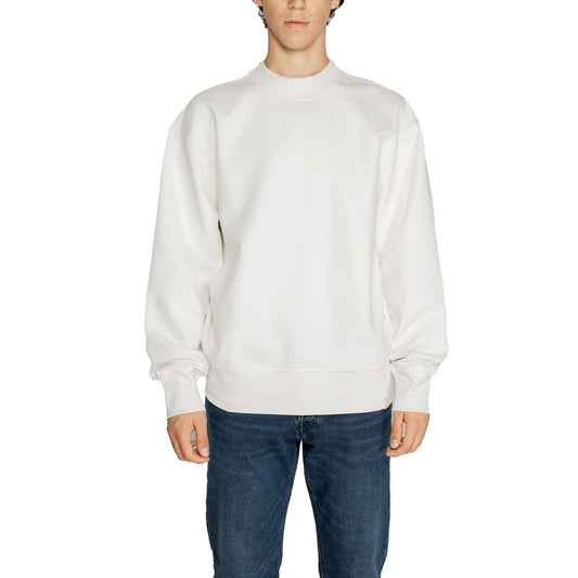 Calvin Klein Jeans White Recycled Cotton Sweatshirt $211.00 Calvin Klein Jeans Luzworld