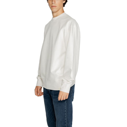 Calvin Klein Jeans White Recycled Cotton Sweatshirt $211.00 Calvin Klein Jeans Luzworld
