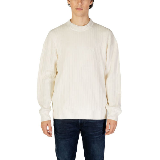 Calvin Klein Jeans Cream Cotton Sweater $200.00 Calvin Klein Jeans Luzworld