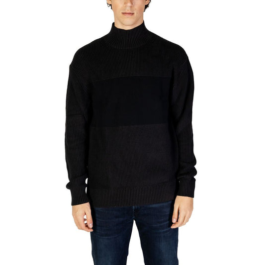 Calvin Klein Jeans Black Cotton Sweater $251.00 Calvin Klein Jeans Luzworld