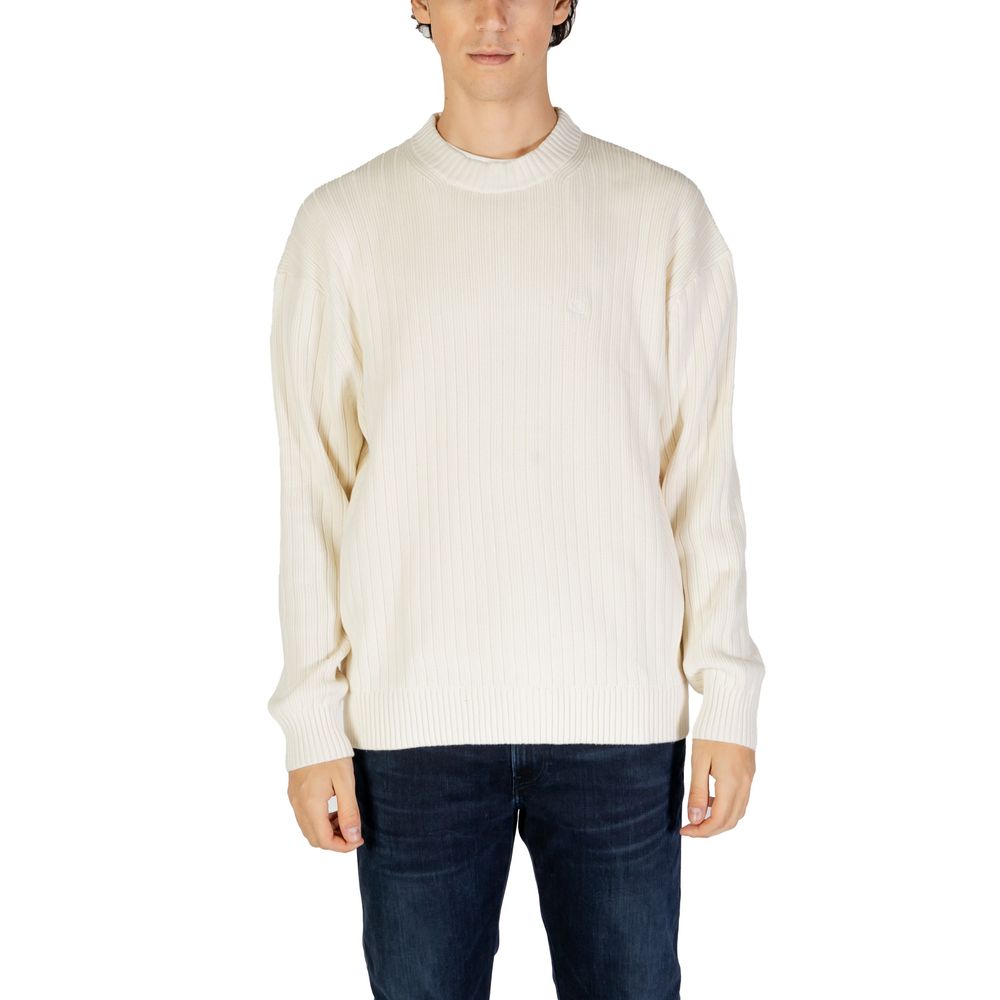Calvin Klein Jeans Cream Cotton Sweater $200.00 Calvin Klein Jeans Luzworld