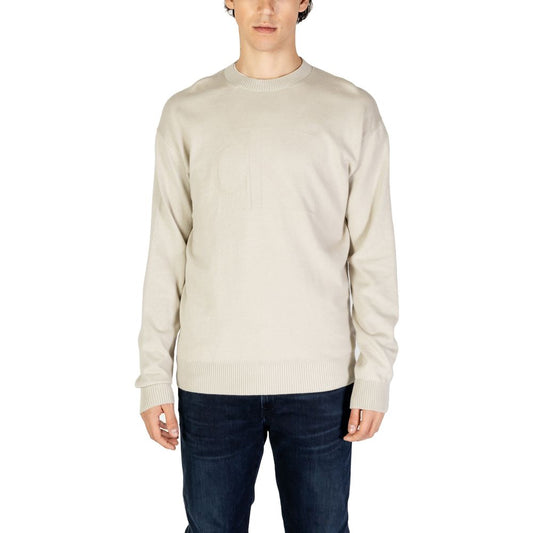 Calvin Klein Jeans Beige Organic Cotton Sweater $200.00 Calvin Klein Jeans Luzworld