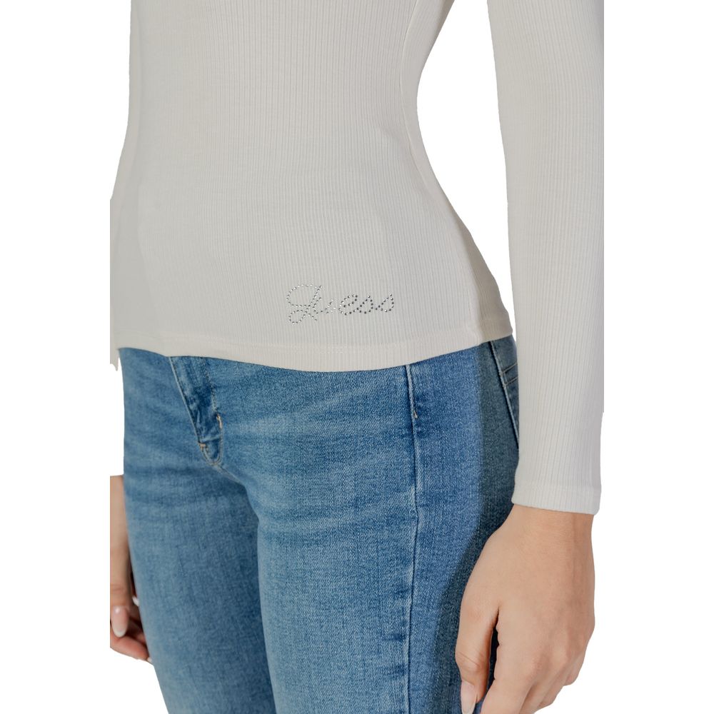 Guess Cream Viscose Long Sleeve
