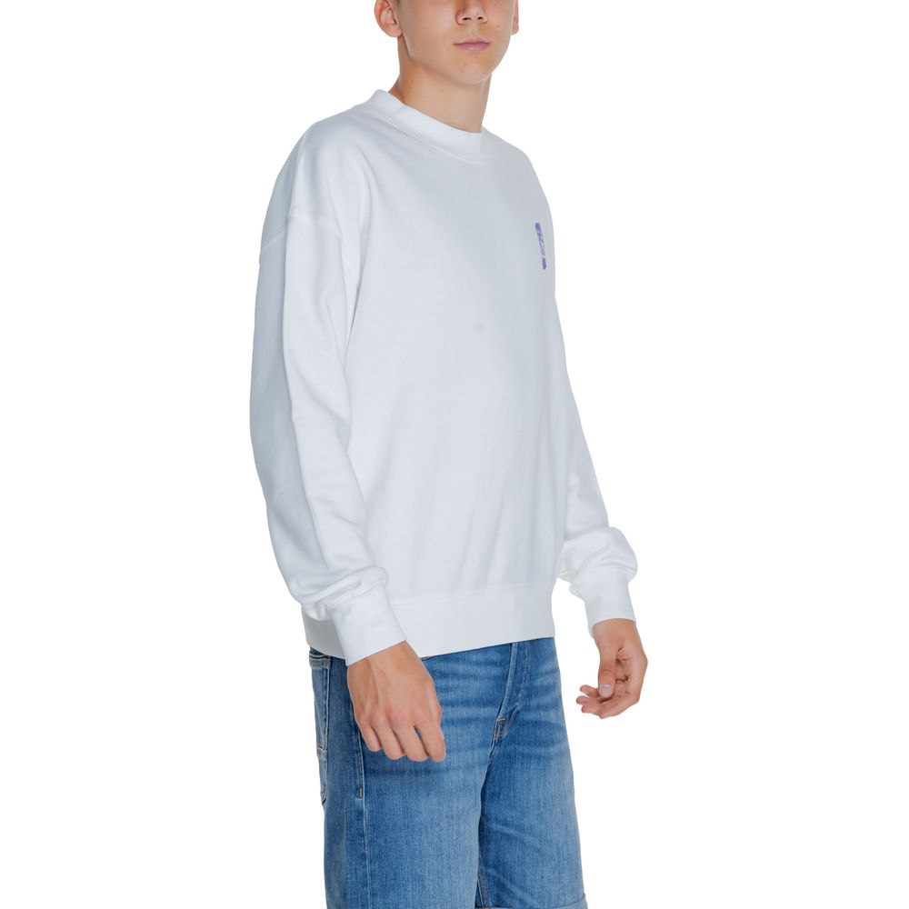 Replay White Cotton Sweatshirt $183.00 Replay Luzworld