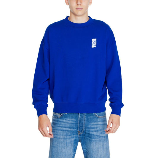 Replay Blue Cotton Sweatshirt $183.00 Replay Luzworld