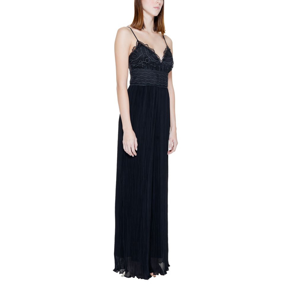 Guess Black Polyester Jumpsuit